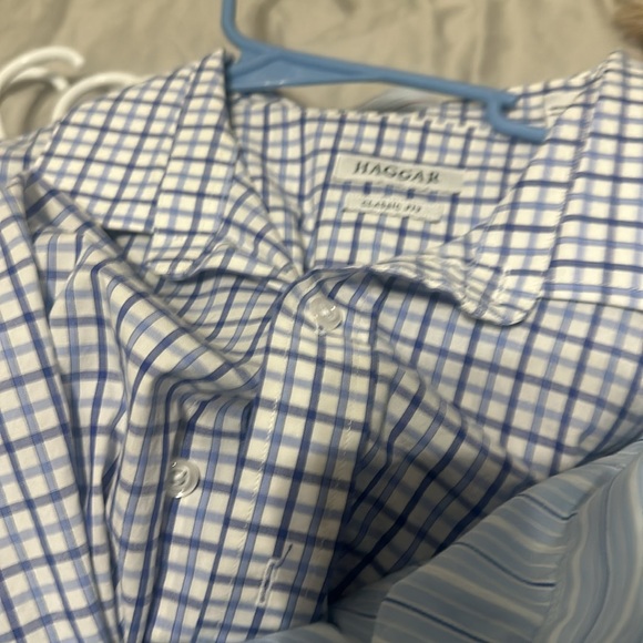 EUC MENS DRESS SHIRT BUNDLE OF 14 BUTTON UP ASSORTED SIZES : ALL NAME BRAND - Picture 8 of 12